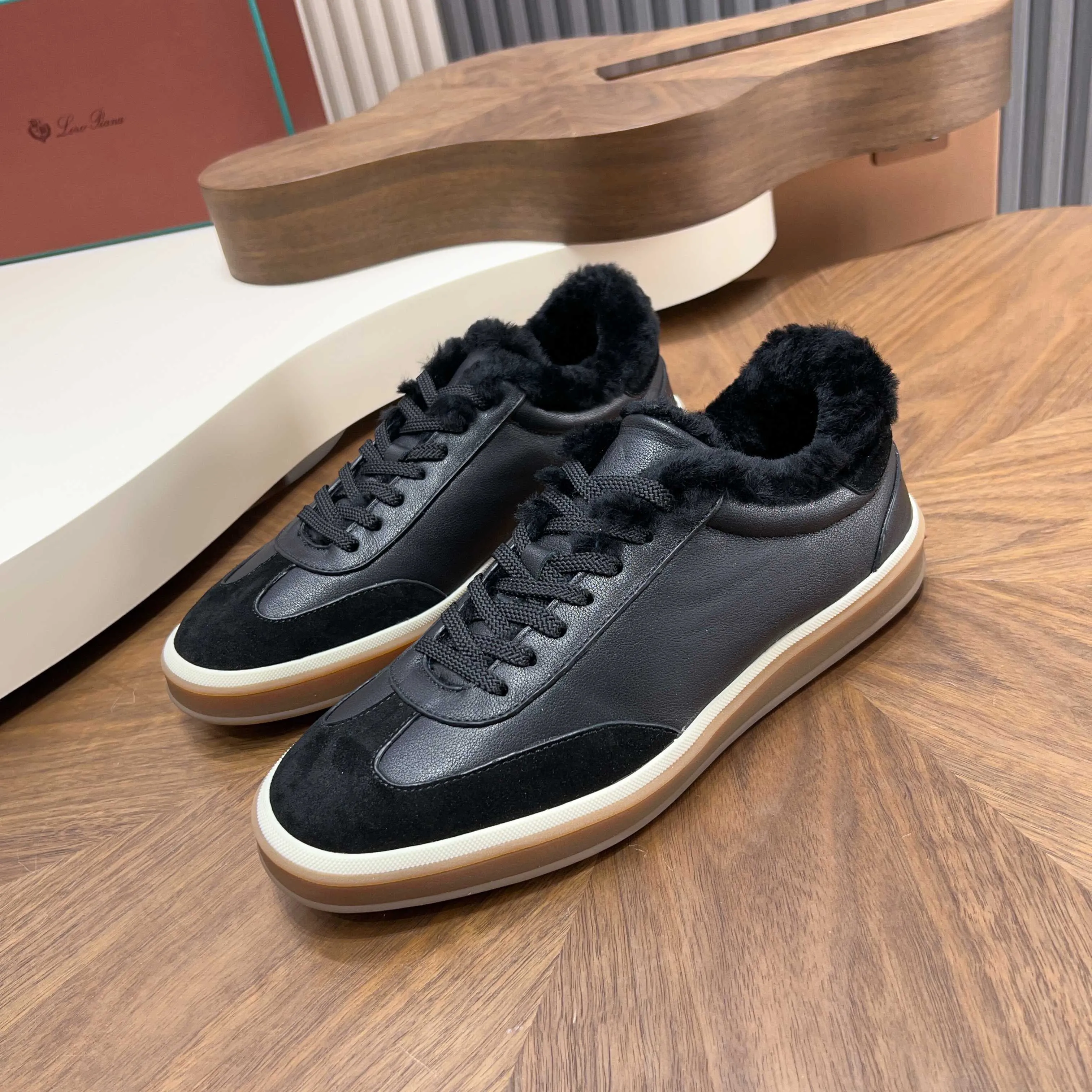 💰740 Loro Piana - Classic casual wool shoes, men's lace-up casual shoes and sneakers, high-quality lightweight and comfortable fabrics, suitable for outdoor leisure, the color is young and energetic, and it looks great with sportswear or casual suits! Code number: 39-44 (45, 46, can be customized)